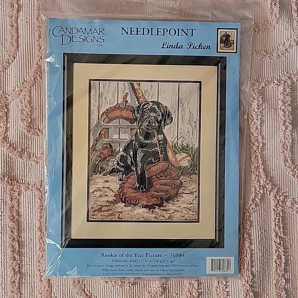 Needlepoint by Cadamar Designs, Rookie of the Year. NWOT.